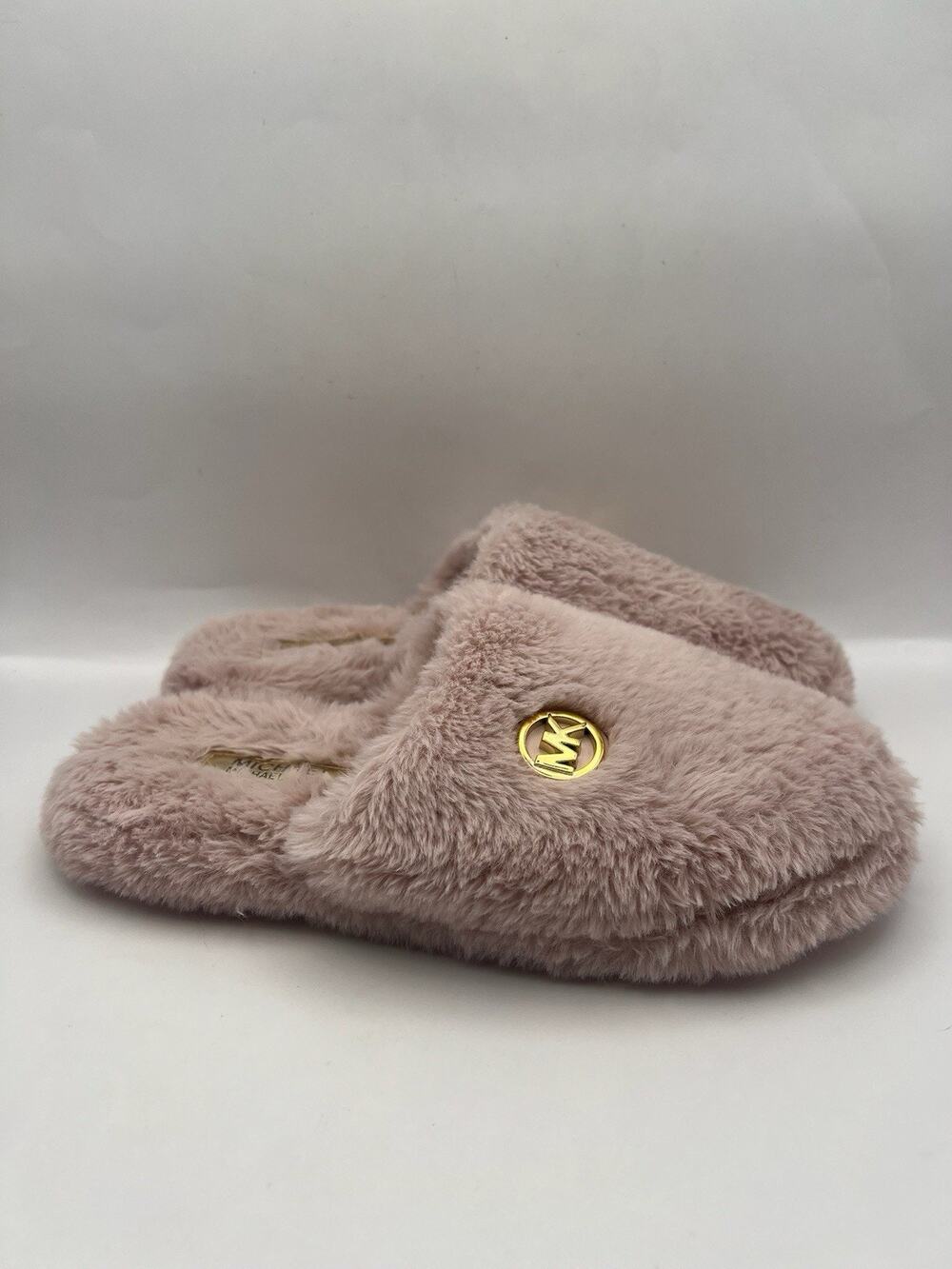Michael Kors Alexis Faux Fur Pink Slippers Women Size 8
